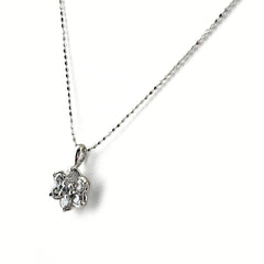 フラワーモチーフ デザインネックレス ネックレス K18 WG Pt900 レディース ノンブランドジュエリー 【中古】nbjwl