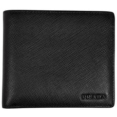 プラダ ロゴ 二つ折り財布 レザー メンズ ブランドバッグ・小物 【中古】brbag
