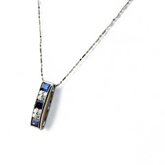 サファイア デザインネックレス ネックレス Pt850 Pt900 サファイア レディース ノンブランドジュエリー 【中古】nbjwl