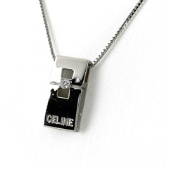 CELINE ダイヤモンド ネックレス ネックレス Pt900 Pt850 ダイヤモンド レディース ブランドジュエリー 【中古】brjwl