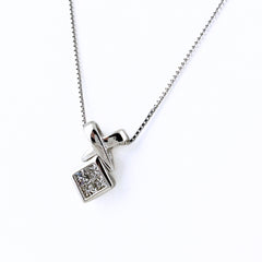 メレダイヤ デザインネックレス ネックレス Pt900 Pt850 ダイヤモンド レディース ノンブランドジュエリー 【中古】nbjwl
