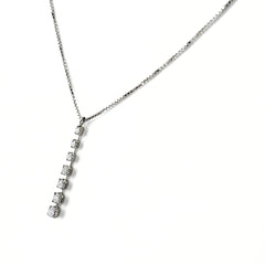 メレダイヤ デザインネックレス ネックレス Pt850 ダイヤモンド レディース ノンブランドジュエリー 【中古】nbjwl