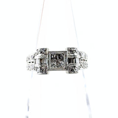 メレダイヤ デザインリング リング 12.5号 Pt900 ダイヤモンド レディース ノンブランドジュエリー 【中古】nbjwl