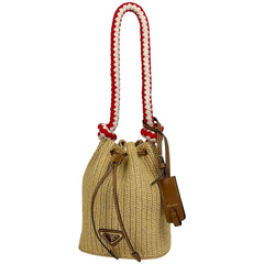 プラダ クロシェ ロペ ラフィア 1BE068 レディース ブランドバッグ・小物 【中古】brbag