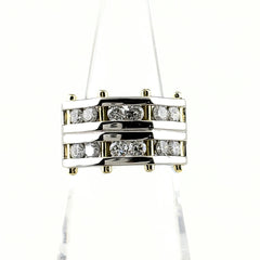 メレダイヤ デザインリング リング 12号 Pt900 K18 ダイヤモンド レディース ノンブランドジュエリー 【中古】nbjwl