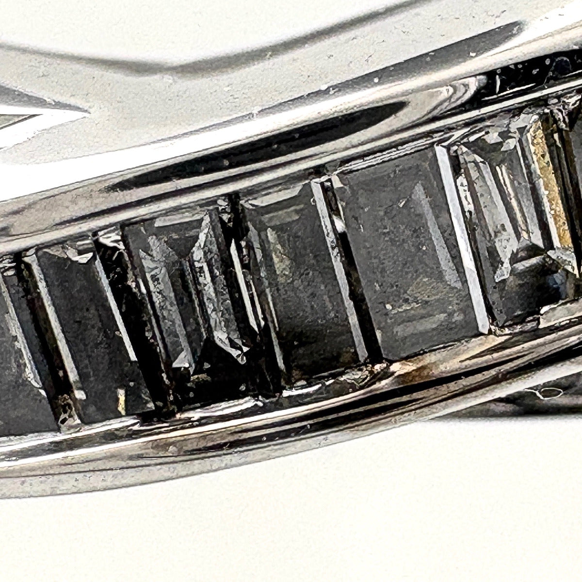 k18wgメレダイヤリング メレダイヤ デザインリング リング 15号 K18 WG ダイヤモンド
