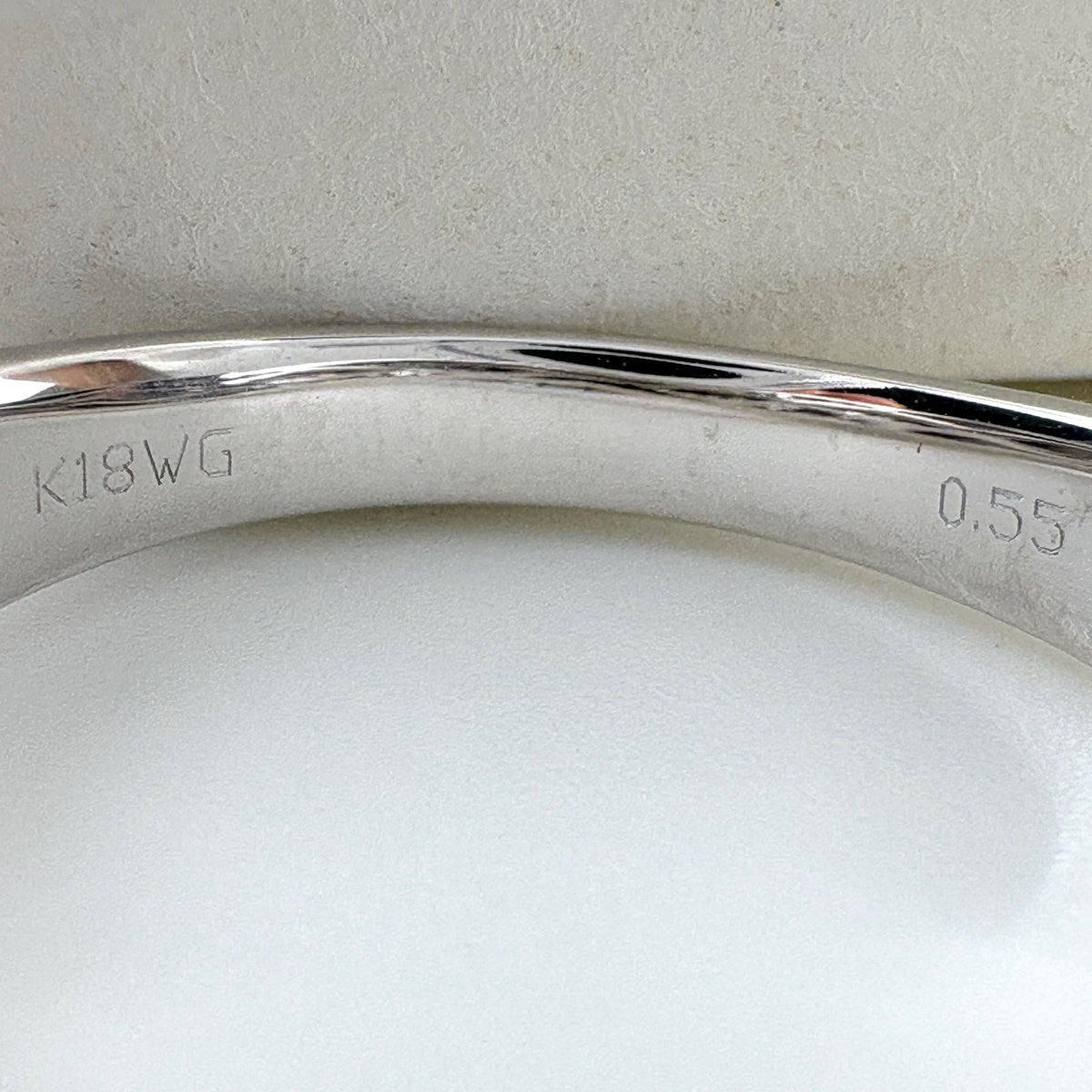 メレダイヤ デザインリング リング 15号 K18 WG ダイヤモンド