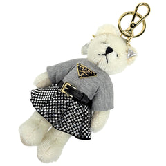 プラダ メタルリング付 Teddy キーチェーン チャーム コットン モヘア 1TO27G レディース ブランドバッグ・小物 【中古】brbag