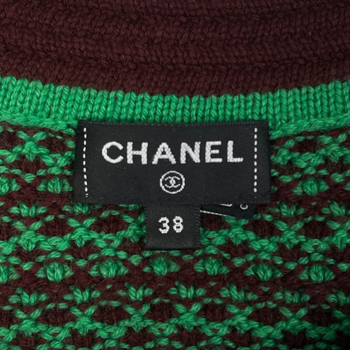 CHANEL シャネル ココマーク ノースリーブ ニットワンピース サイズ38 CHANEL（シャネル） 美品 スポーツライン ワンピース ノースリーブ