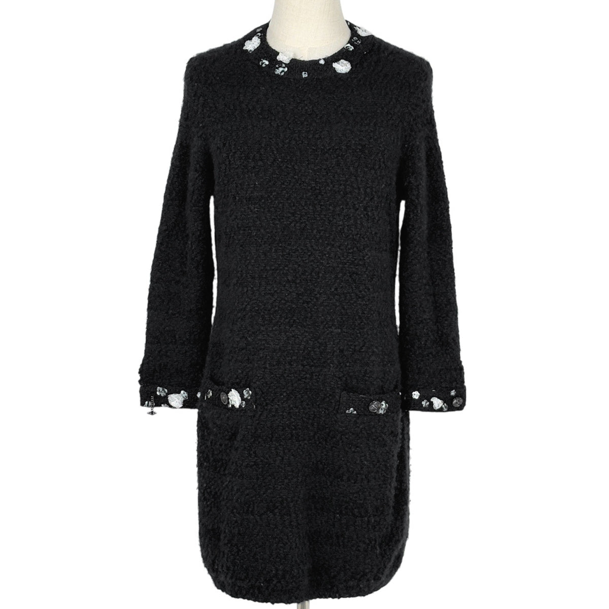 CHANEL シャネル ココマーク ノースリーブ ニットワンピース サイズ38 CHANEL（シャネル） ワンピース プリティ ピンク コットン サマー