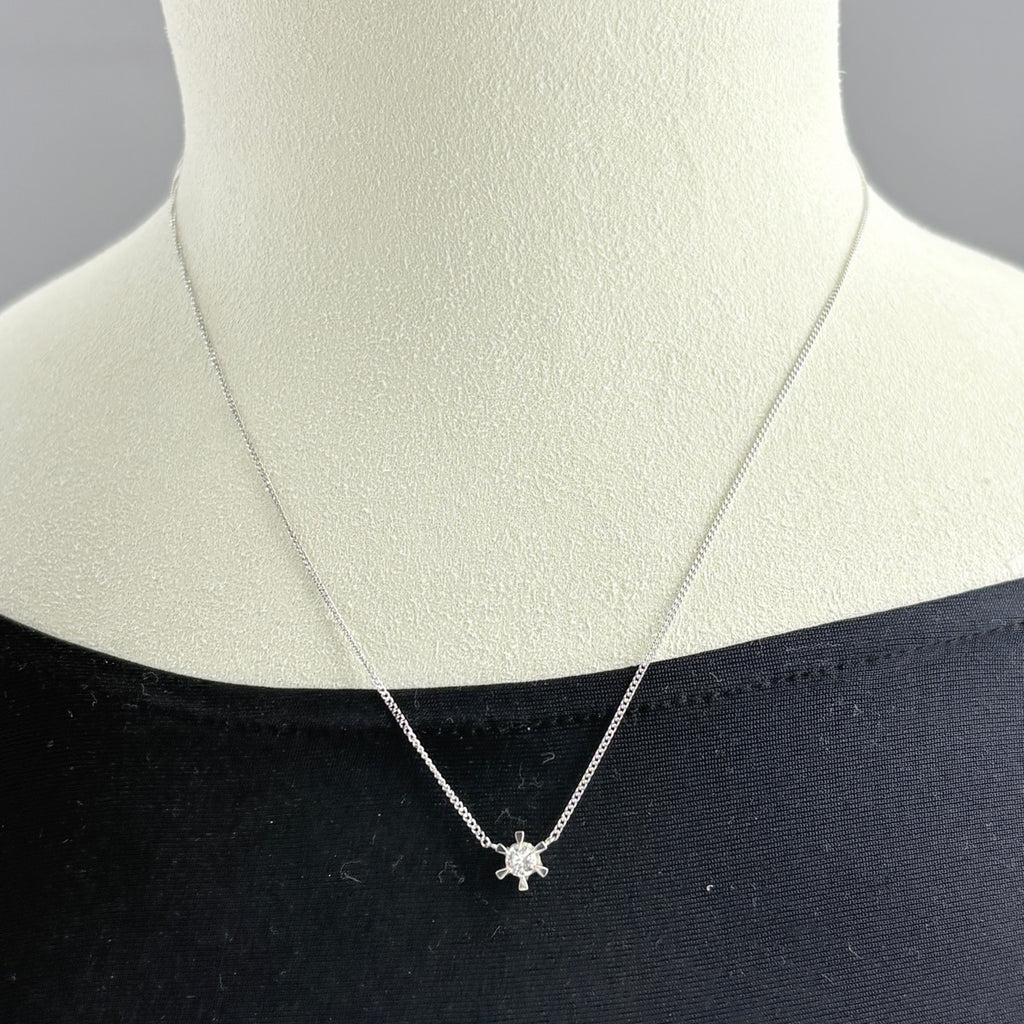 pt850レディースネックレス&ダイヤモンドトップ中古 ダイヤモンド デザインネックレス ネックレス Pt850 ダイヤモンド