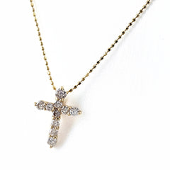クロスモチーフ デザインネックレス ネックレス K18 ダイヤモンド レディース ノンブランドジュエリー 【中古】nbjwl