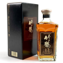 ニッカ 竹鶴 12年 ピュアモルト 角瓶 茶ラベル 660ml 国産ウイスキー 酒 【古酒】liqbb【東京都内限定お届け】
