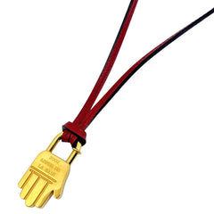 エルメス カデナハンド ネックレス GP レザー レディース ブランドアクセサリー 【中古】bracc