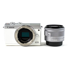 キヤノン EOS M100 EF-M 15-45 IS STM レンズキット ホワイト デジタル ミラーレス 一眼カメラ カメラ 【中古】cambb