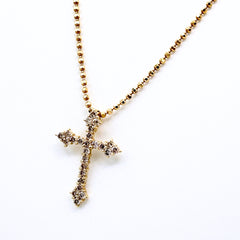 クロスモチーフ デザインネックレス ネックレス K18 ダイヤモンド レディース ノンブランドジュエリー 【中古】nbjwl