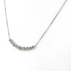 メレダイヤ デザインネックレス ネックレス Pt900 Pt850 ダイヤモンド レディース ノンブランドジュエリー 【中古】nbjwl