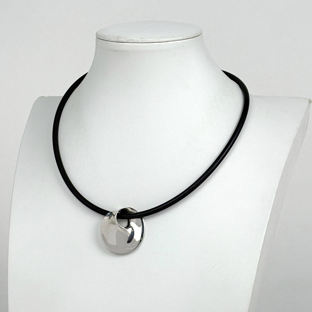 ジョージジェンセン メビウス ネックレス シルバー925 ラバー 