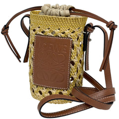 ロエベ シリンダーポケット ショルダーバッグ ラフィア C000P71X01 レディース ブランドバッグ・小物 【中古】brbag