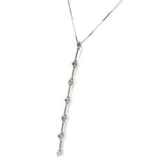 メレダイヤ デザインネックレス ネックレス K18 WG ダイヤモンド レディース ノンブランドジュエリー 【中古】nbjwl
