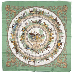エルメス カレ90 LA PROMENADE DE LONGCHAMPS スカーフ シルク レディース ブランドバッグ・小物 【中古】brbag