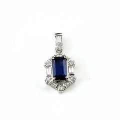 1.43ct サファイア チャーム ペンダントトップ Pt900 ソーティング レディース ノンブランドジュエリー 【中古】nbjwl