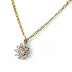 ダイヤモンド デザインネックレス ネックレス K18 750 ダイヤモンド レディース ノンブランドジュエリー 【中古】nbjwl