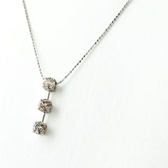 メレダイヤ デザインネックレス ネックレス K18 WG ダイヤモンド レディース ノンブランドジュエリー 【中古】nbjwl