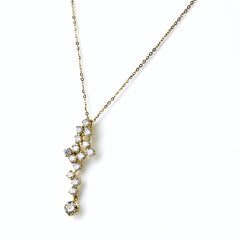 ダイヤモンド ペンダントトップ ネックレス K18 ダイヤモンド レディース ノンブランドジュエリー 【中古】nbjwl