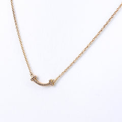 ティファニー Tスマイル ネックレス 750 ダイヤモンド レディース ブランドジュエリー 【中古】brjwl