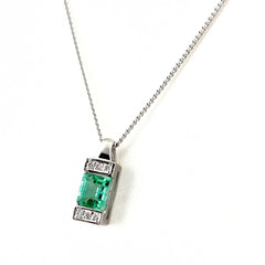 エメラルド ネックレス K18 WG エメラルド レディース ノンブランドジュエリー 【中古】nbjwl