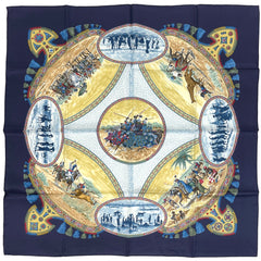 エルメス カレ90 CAVALIERS PEULS スカーフ シルク レディース ブランドバッグ・小物 【中古】brbag