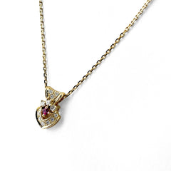 ポーラ ルビー ネックレス ネックレス 750 ルビー ダイヤモンド レディース ブランドジュエリー 【中古】brjwl