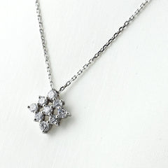 メレダイヤ デザインネックレス ネックレス Pt900 Pt850 ダイヤモンド レディース ノンブランドジュエリー 【中古】nbjwl