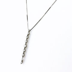 メレダイヤ ネックレス K18 WG ダイヤモンド レディース ノンブランドジュエリー 【中古】nbjwl