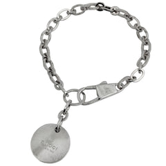 グッチ ロゴ チェーン ブレスレット シルバー925 レディース ブランドアクセサリー 【中古】bracc