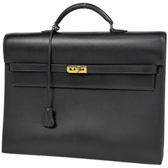 エルメス ケリーデペッシュ38 ビジネスバッグ ボックスカーフ □G メンズ ブランドバッグ・小物 【中古】brbag