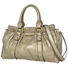 ミュウ ミュウ ロゴ ハンドバッグ ハンドバッグ レザー RT0383 レディース ブランドバッグ・小物 【中古】brbag