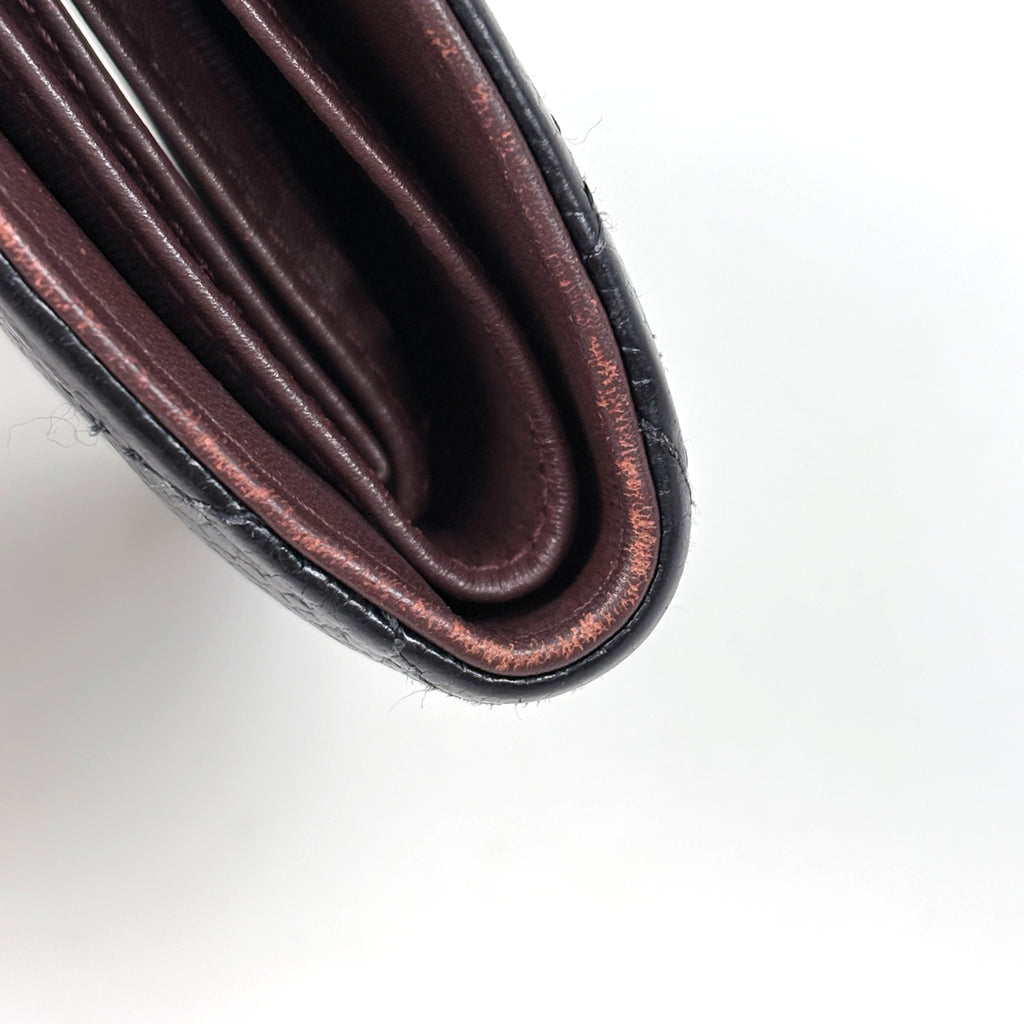 シャネル ココマーク 三つ折り 財布 キャビアスキン AP0231 レディース