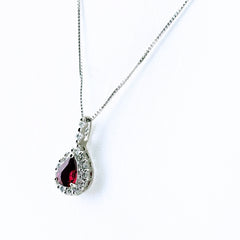 ルビー デザインネックレス ネックレス Pt900 Pt850 ルビー レディース ノンブランドジュエリー 【中古】nbjwl