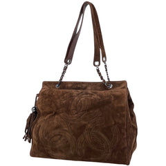 シャネル トリプルココマーク チェーン トートバッグ スエード レディース ブランドバッグ・小物 【中古】brbag