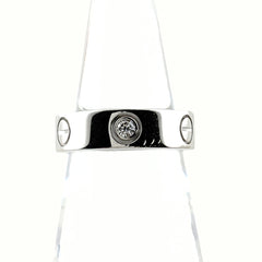 カルティエ ミニラブリングハーフダイヤ リング 11号 750 ダイヤモンド レディース ブランドジュエリー 【中古】brjwl