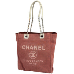 シャネル ドーヴィルライン チェーン トートバッグ キャンバス レディース ブランドバッグ・小物 【中古】brbag