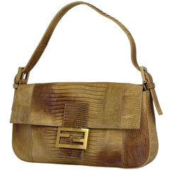 フェンディ マンマバゲット ショルダーバッグ リザード 8BR000 レディース ブランドバッグ・小物 【中古】brbag