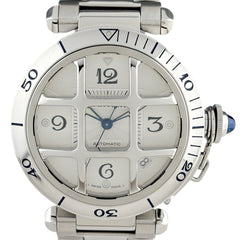 カルティエ パシャ グリッド W31059H3 腕時計 SS 自動巻き シルバー メンズ 時計 【保証対象】 【中古】【OH済】wtcbb