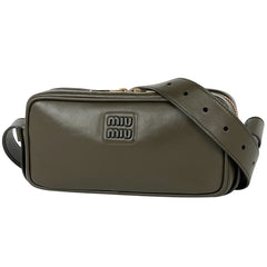 ミュウ ミュウ ロゴ ショルダーバッグ レザー レディース ブランドバッグ・小物 【中古】brbag