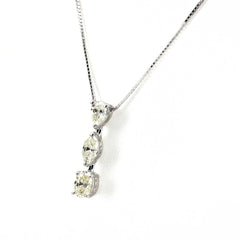 ダイヤモンド デザインネックレス ネックレス K18 WG ダイヤモンド レディース ノンブランドジュエリー 【中古】nbjwl