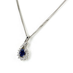 サファイア デザインネックレス ネックレス Pt900 Pt850 サファイア レディース ノンブランドジュエリー 【中古】nbjwl