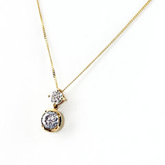 ダイヤモンド デザインネックレス ネックレス K18 ダイヤモンド レディース ノンブランドジュエリー 【中古】nbjwl
