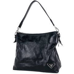 プラダ ロゴプレート ショルダーバッグ レザー レディース ブランドバッグ・小物 【中古】brbag
